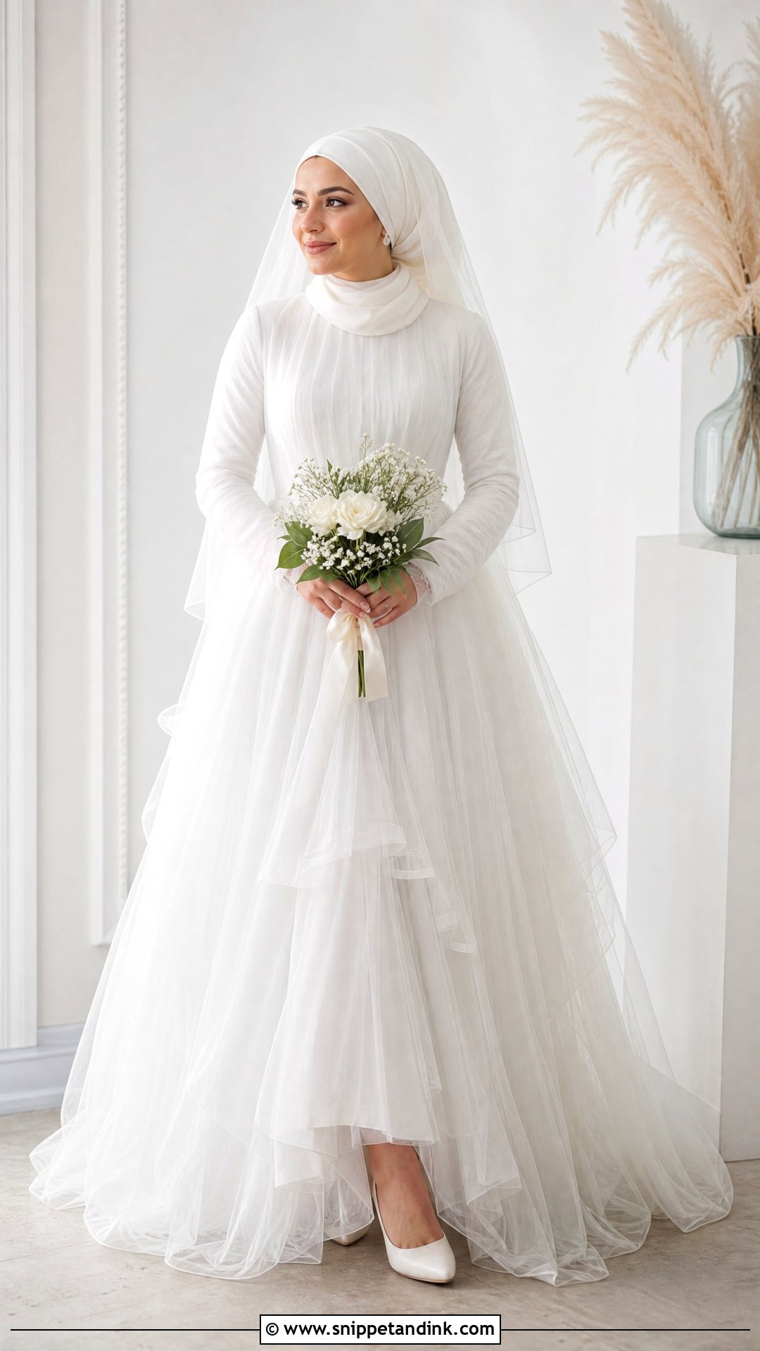 Simple Tulle Wedding Dress Hijab - Snippet and Ink - 25 Simple Wedding Dress Hijab Ideas