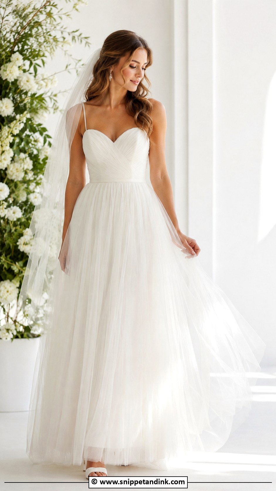 Simple Tulle Wedding Dress - Snippet and Ink - 30 Simple Timeless Wedding Dress Ideas