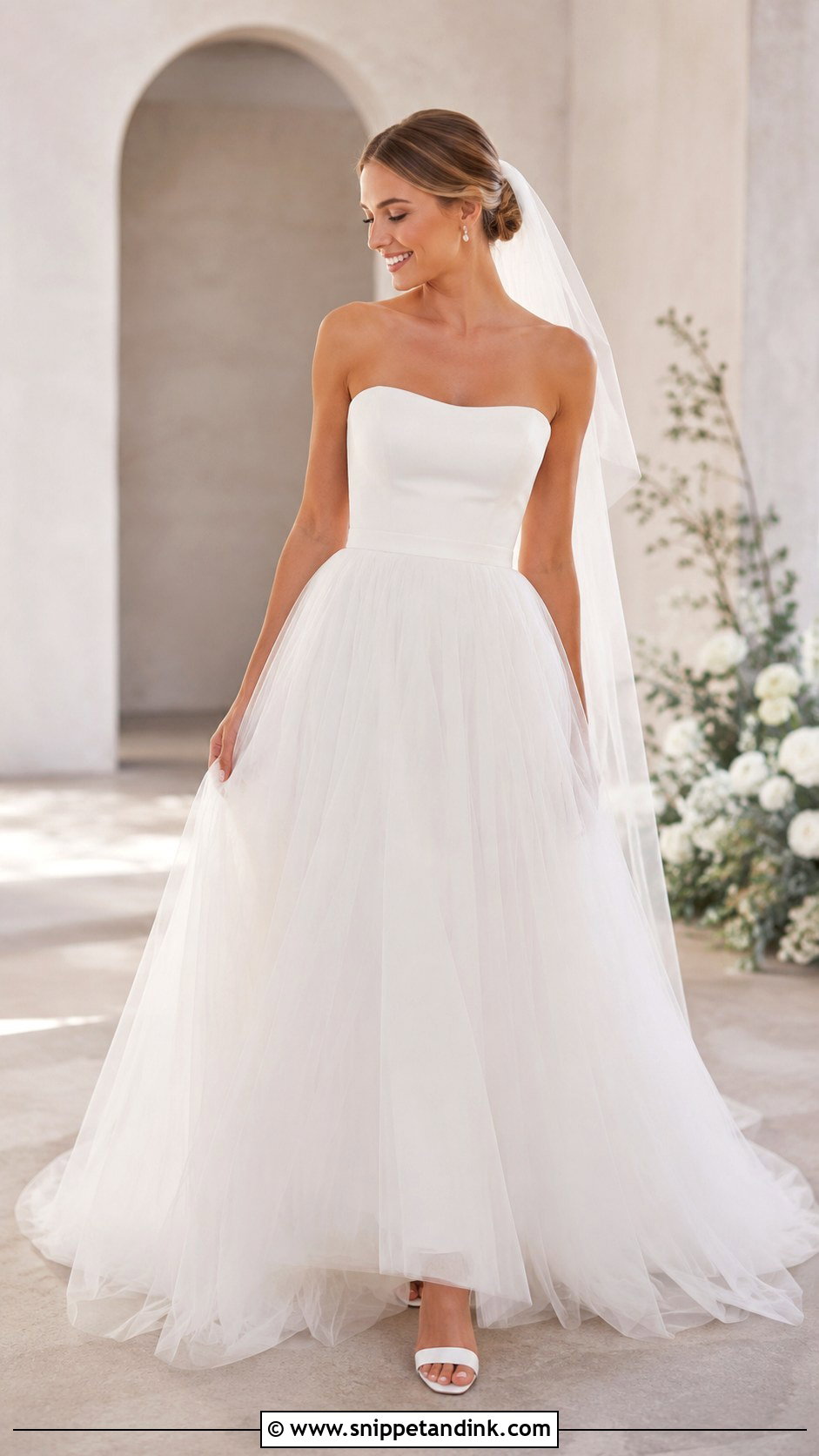 Simple Tulle Wedding Gown - Snippet and Ink - 25 Simple Wedding Gown Ideas