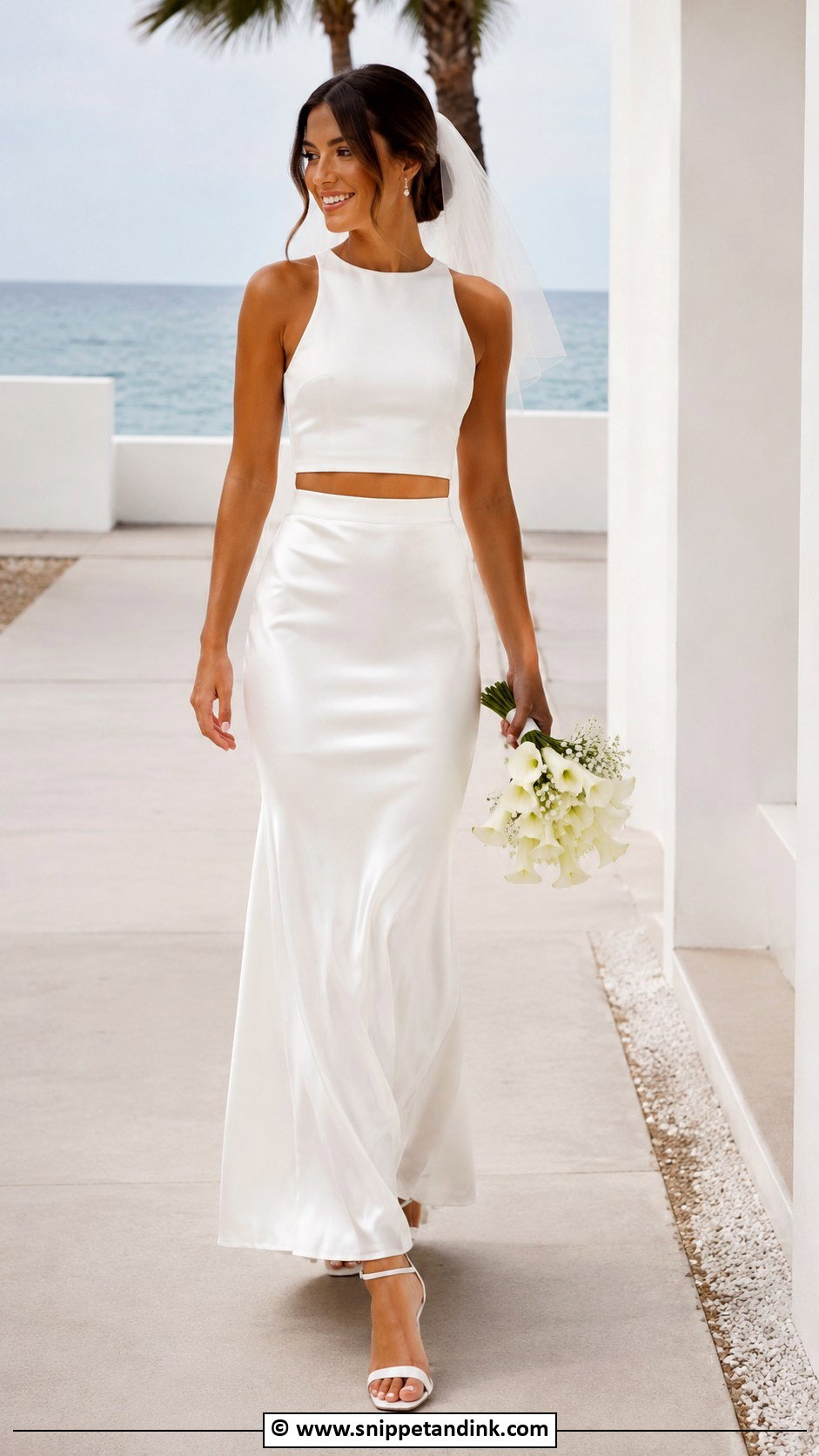 Simple Two Piece Bride Dress - Snippet and Ink - 35 Simple Bride Dress Ideas