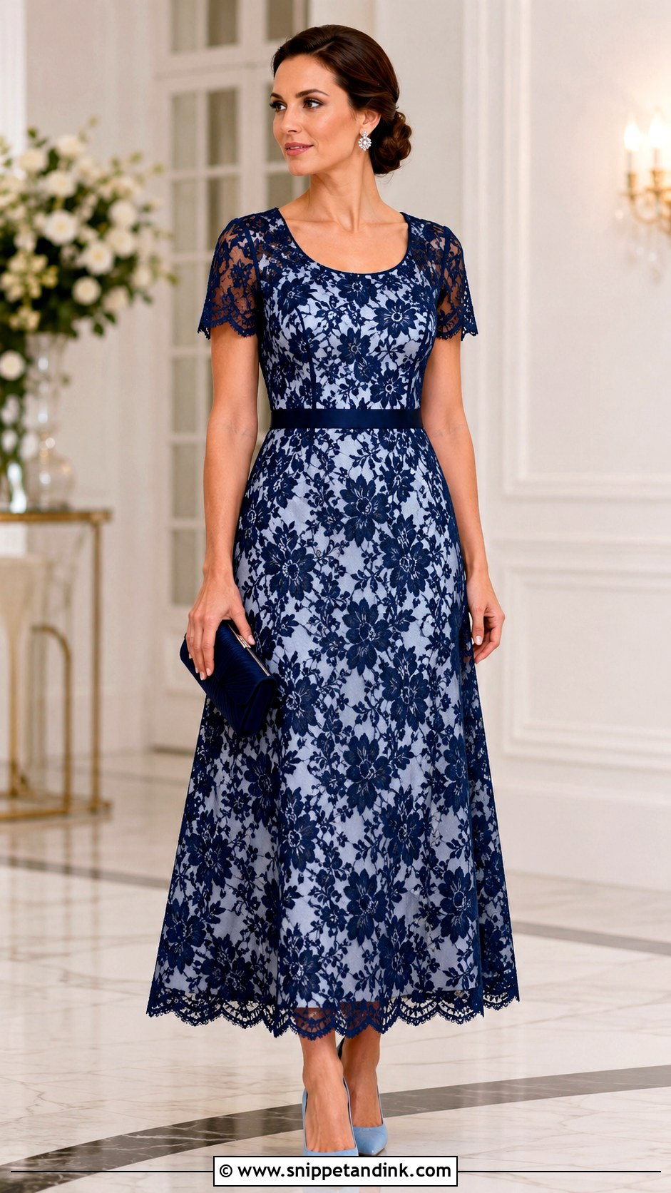 Simple Two Tone Lace Gown - Snippet and Ink - 20 Simple Lace Gown Ideas