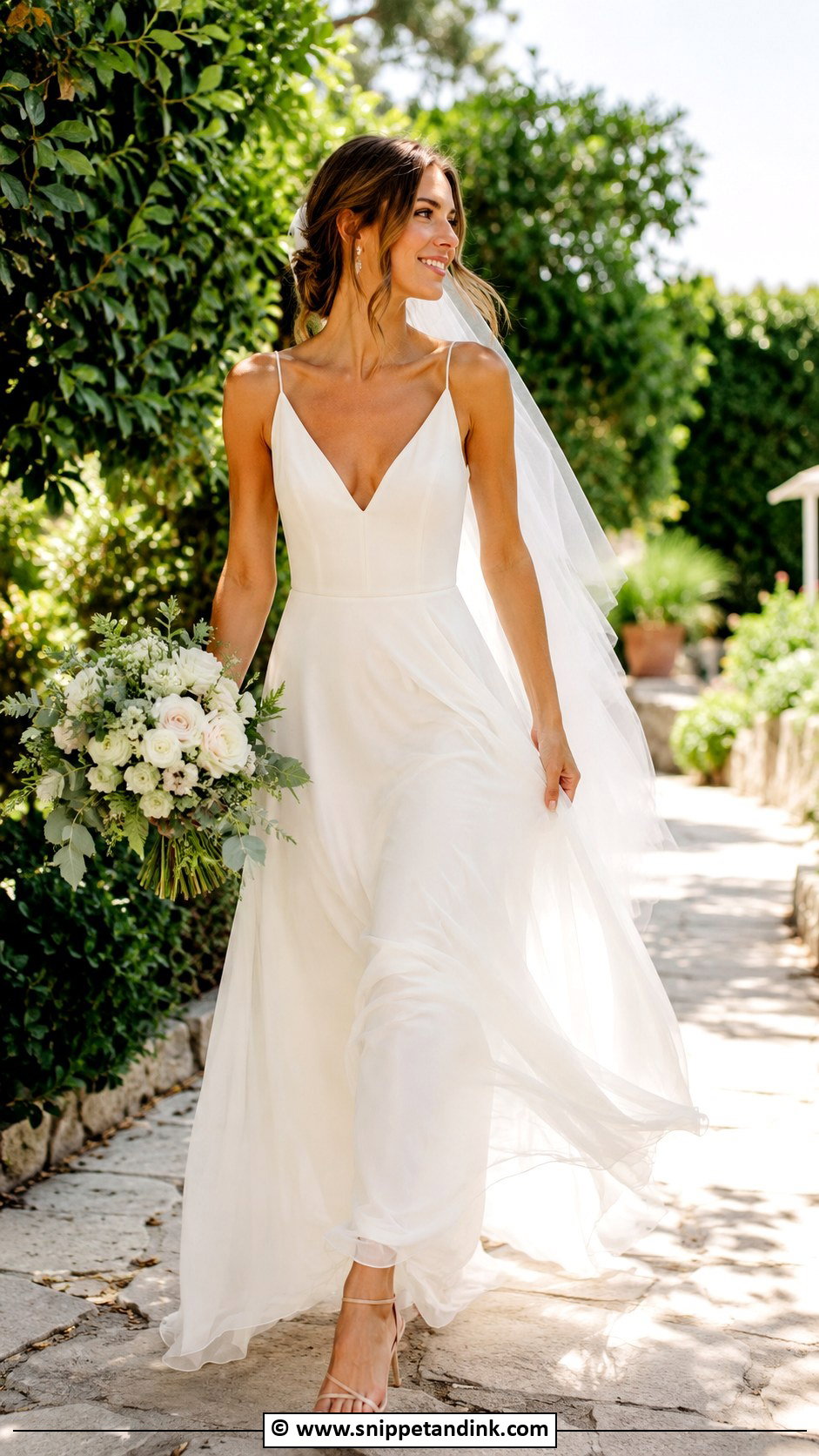 Simple V Neck Wedding Dress - Snippet and Ink - 35 Simple Wedding Dress Ideas