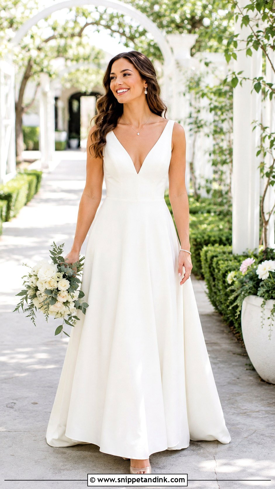 Simple V Neck Wedding Dress - Snippet and Ink - 25 Wedding Dresses Simple Elegant Classy