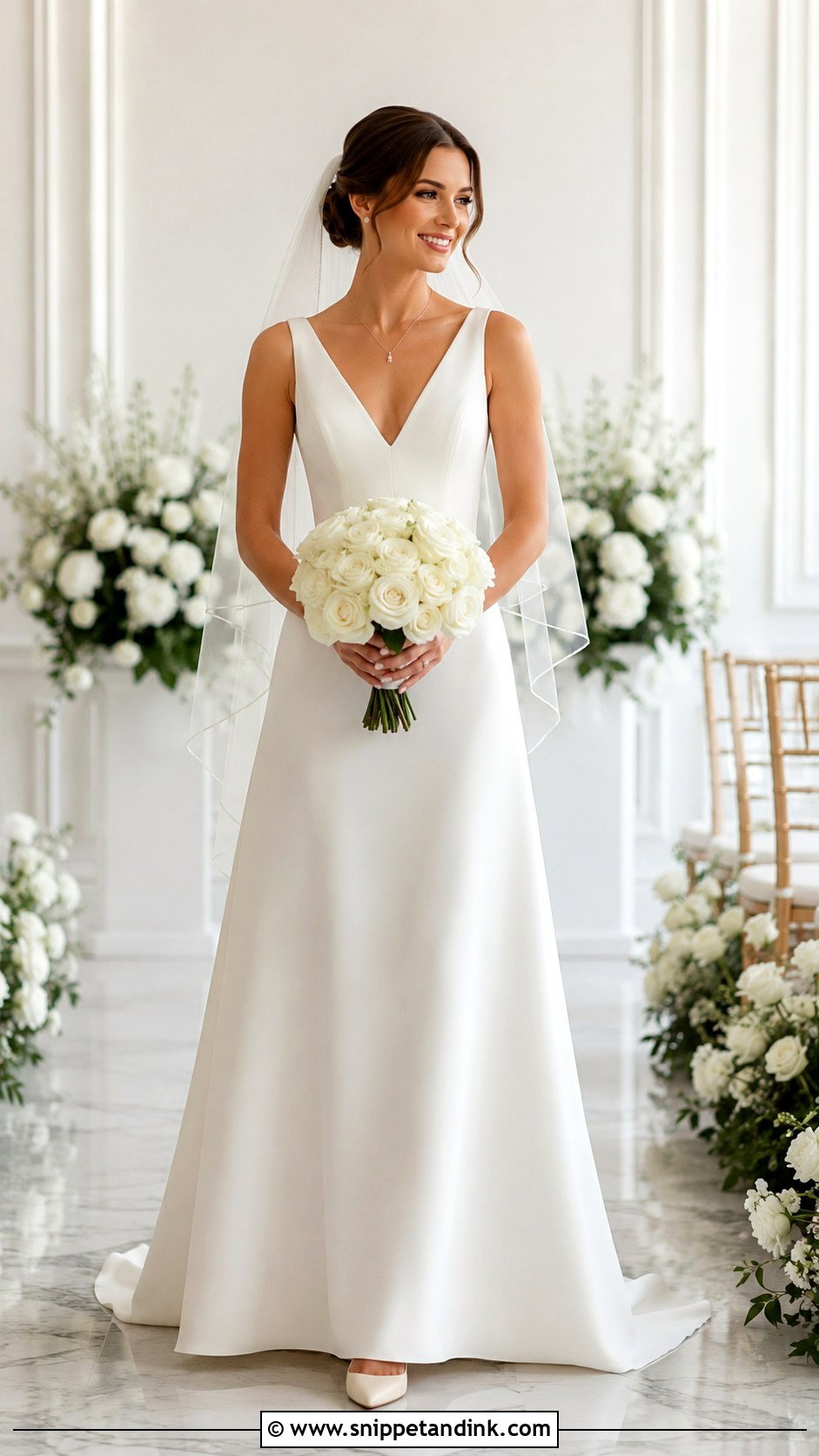 Simple V Neck Wedding Dress - Snippet and Ink - 20 Bride Dress Simple Elegant Ideas