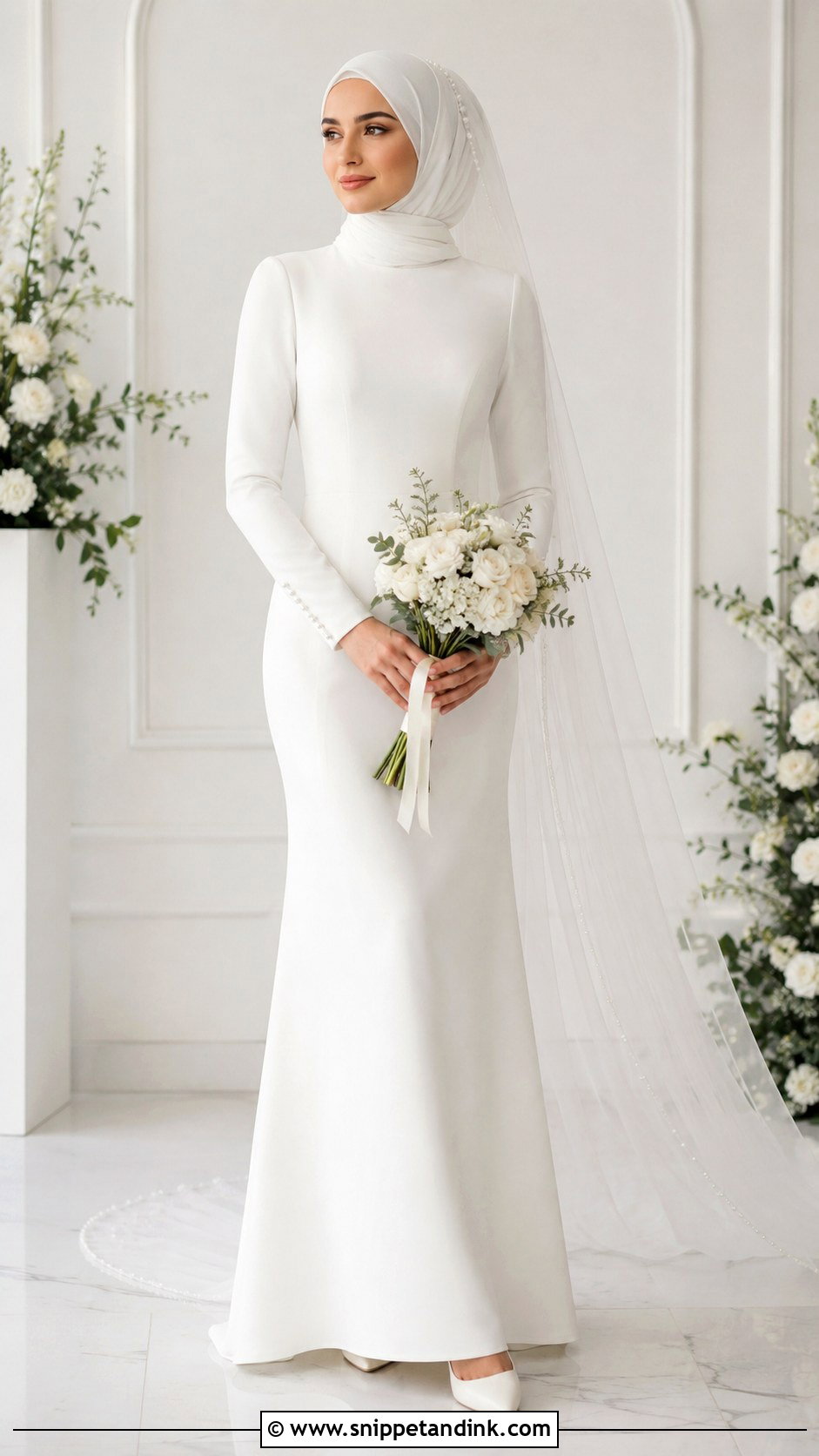 Simple Wedding Dress Hijab - Snippet and Ink - 35 Wedding Dress Hijab Ideas