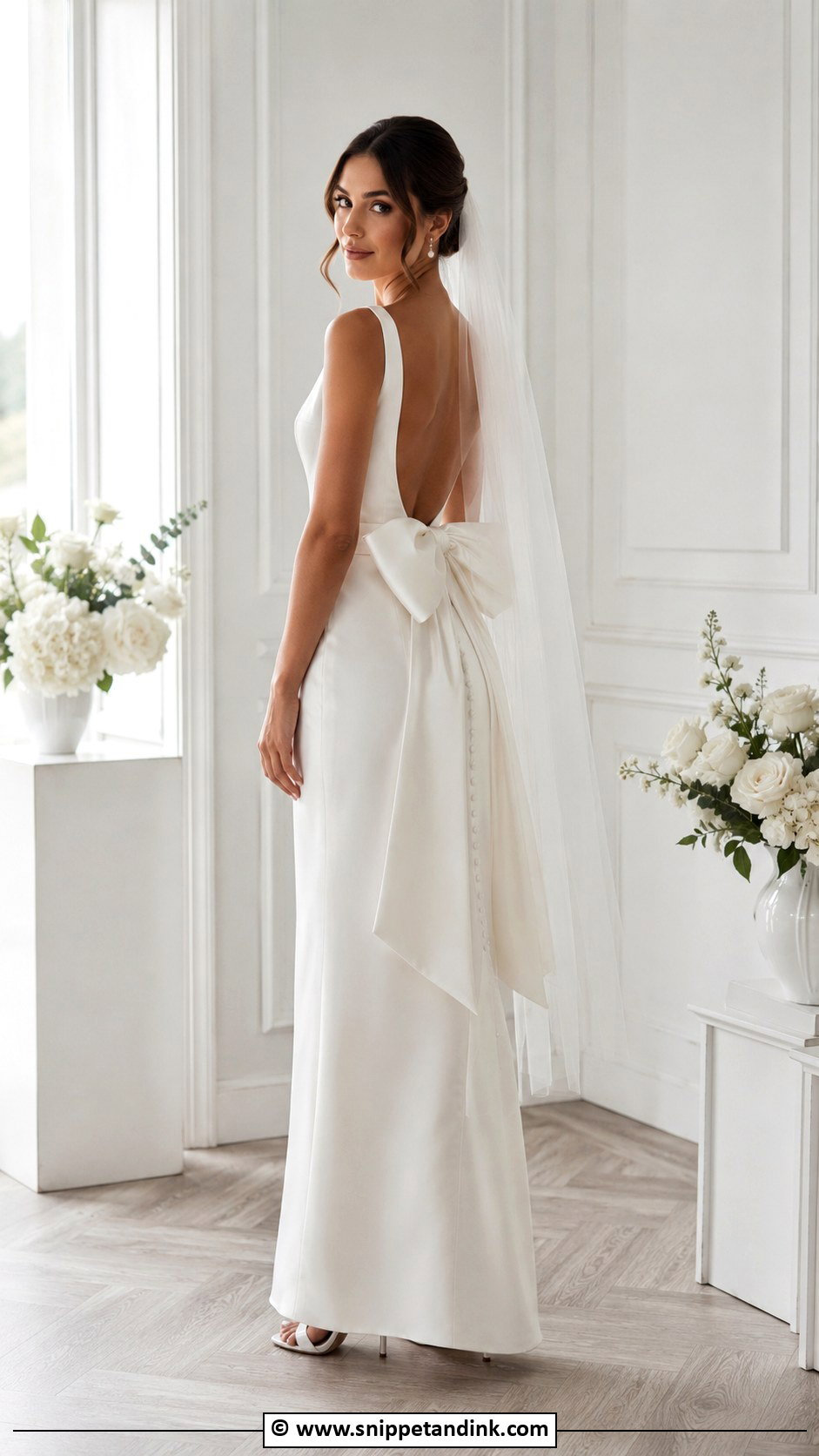 Simple Wedding Dress With Bow - Snippet and Ink - 35 Simple Wedding Dress Ideas