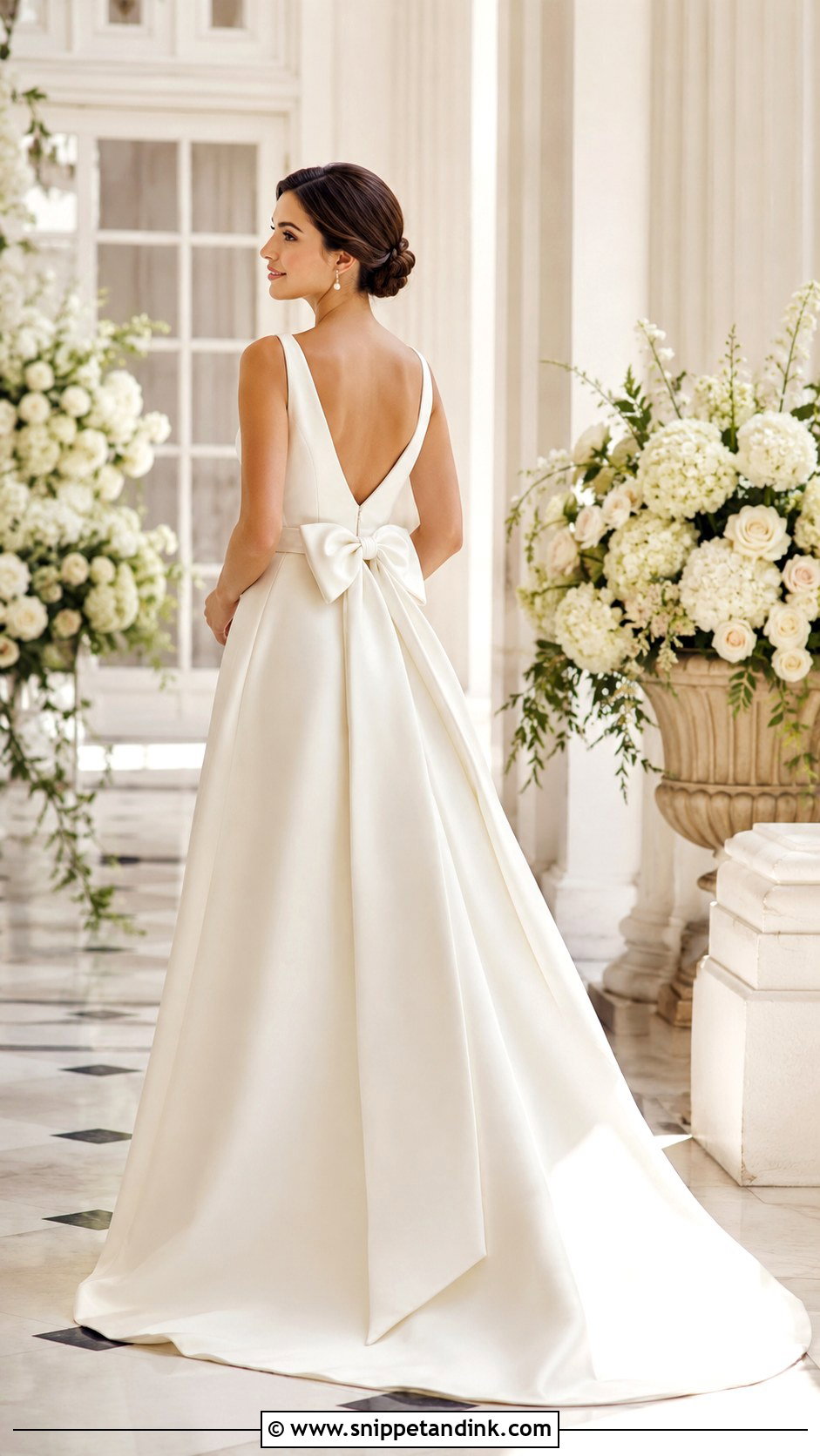 Simple Wedding Dress With Bow - Snippet and Ink - 25 Schlichtes Hochzeitskleid Ideas