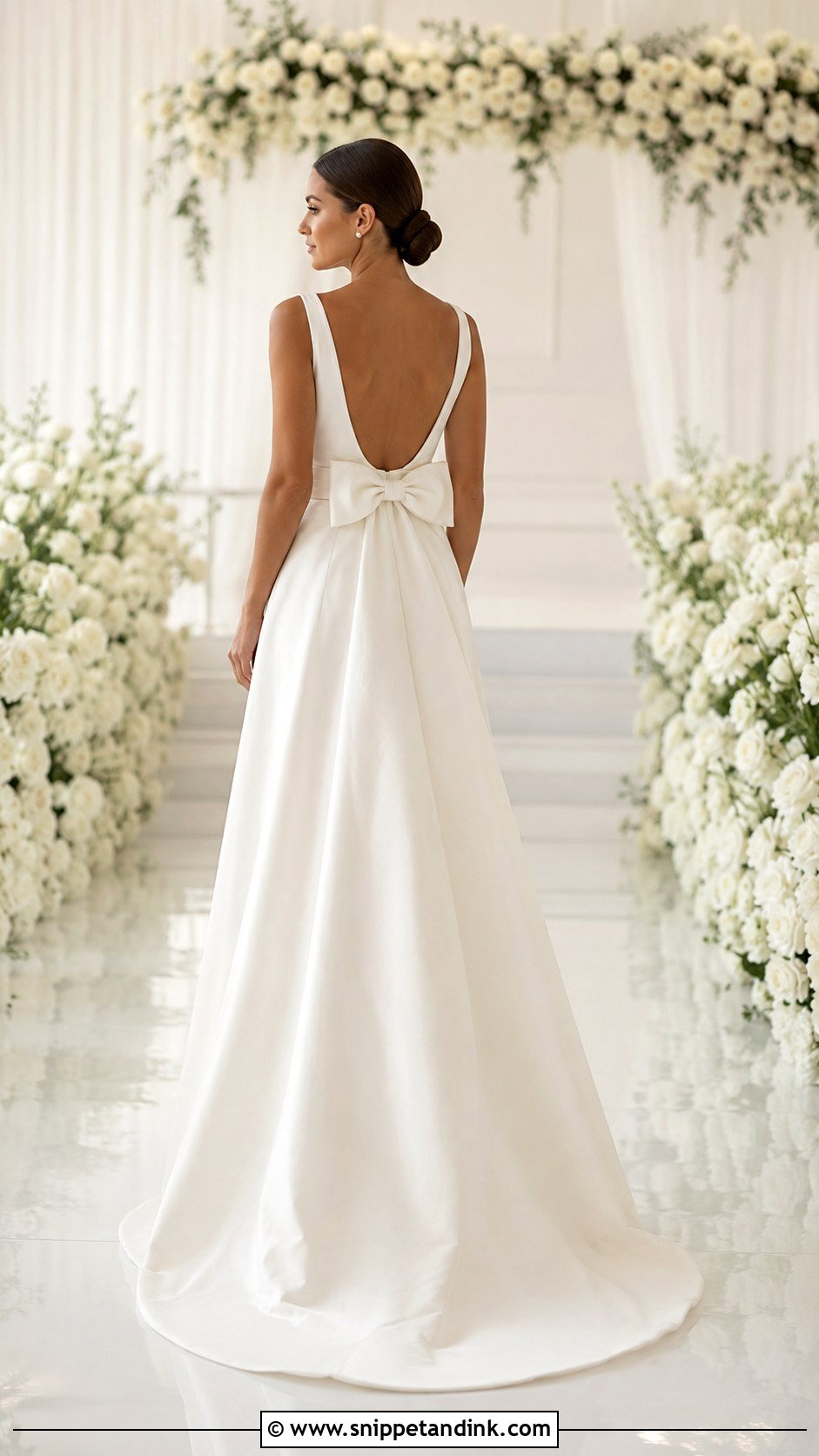 Simple Wedding Dress With Bow - Snippet and Ink - 25 Wedding Dresses Simple Elegant Classy