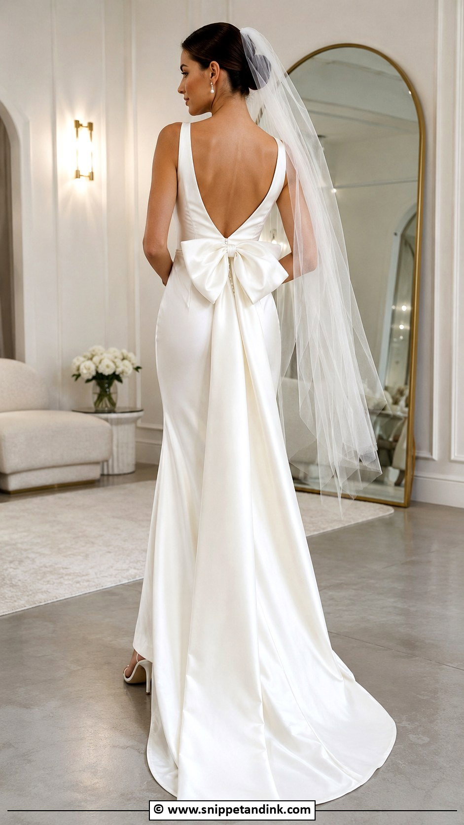 Simple Wedding Dress With Bow Back - Snippet and Ink - 35 Simple Elegant Wedding Dress Ideas
