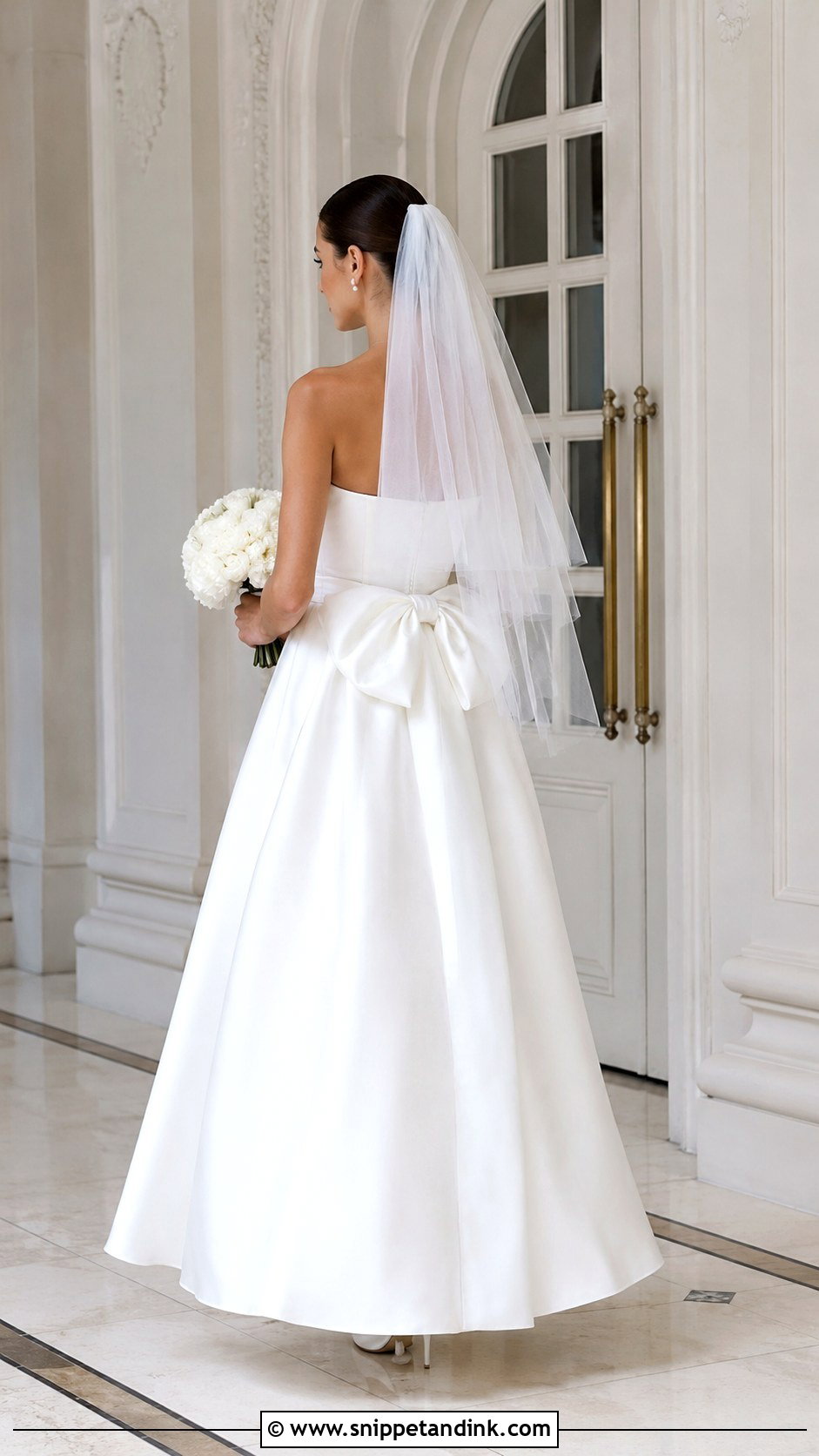 Simple Wedding Dress With Bow Back - Snippet and Ink - 20 Bride Dress Simple Elegant Ideas