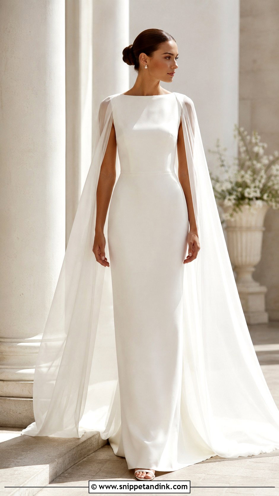 Simple Wedding Dress With Cape - Snippet and Ink - 25 Wedding Dresses Simple Elegant Classy