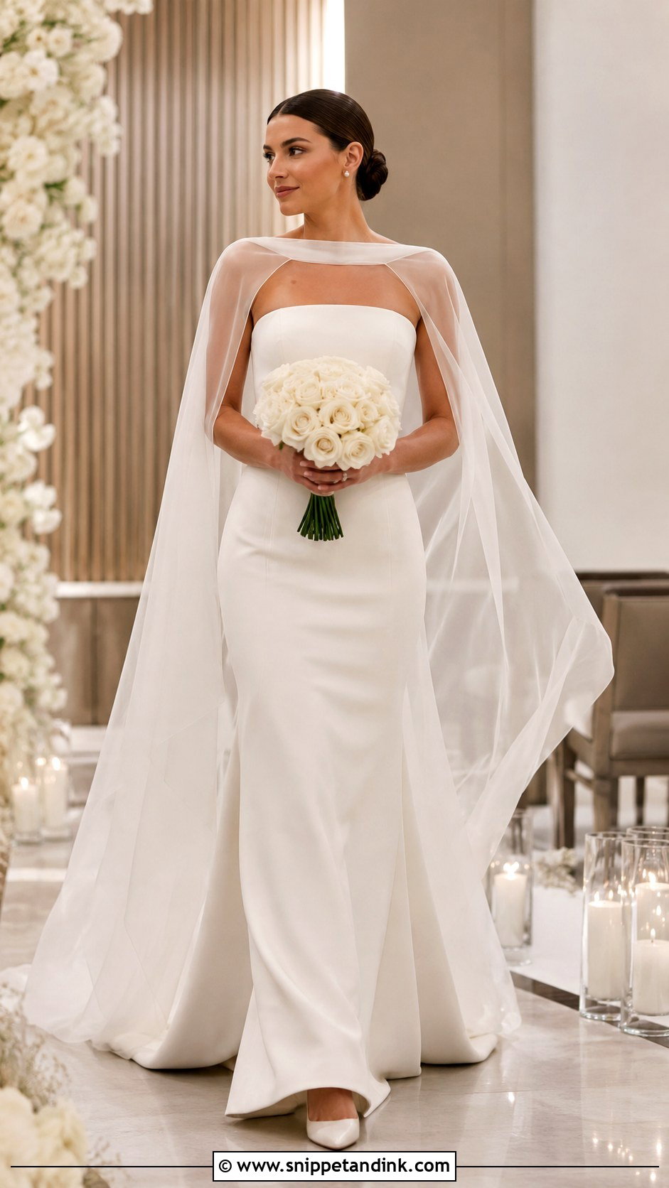 Simple Wedding Dress With Cape - Snippet and Ink - 20 Classy Simple Bride Dress Ideas