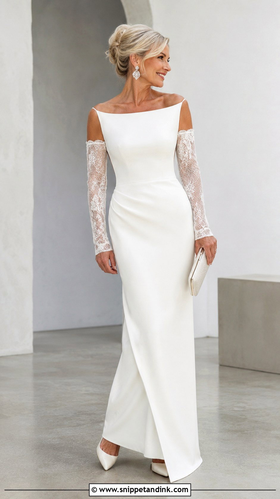 Simple Wedding Dress With Detachable Sleeves - Snippet and Ink - 20 2nd Marriage Wedding Dress Older Bride Ideas
