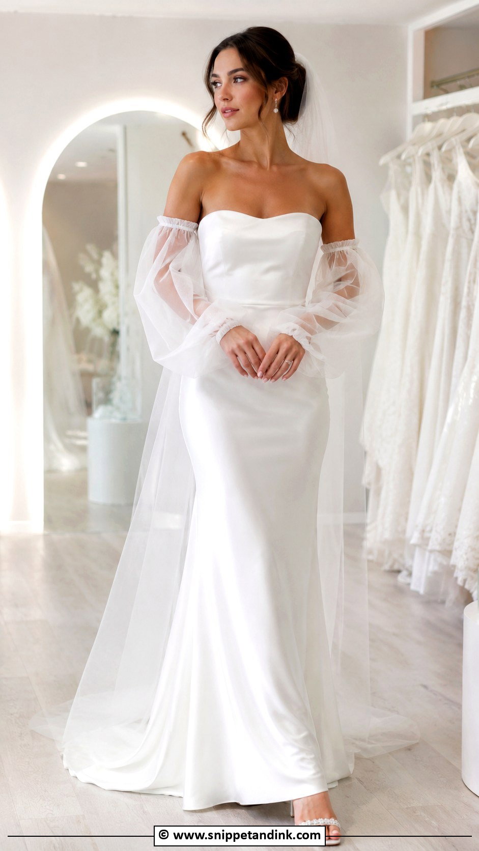 Simple Wedding Dress With Detachable Sleeves - Snippet and Ink - 35 Simple Elegant Wedding Dress Ideas