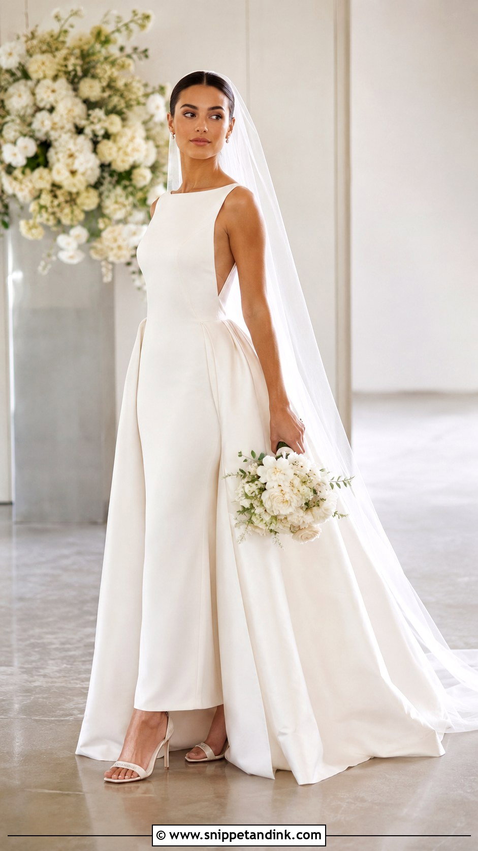 Simple Wedding Dress With Detachable Train - Snippet and Ink - 25 Schlichtes Hochzeitskleid Ideas