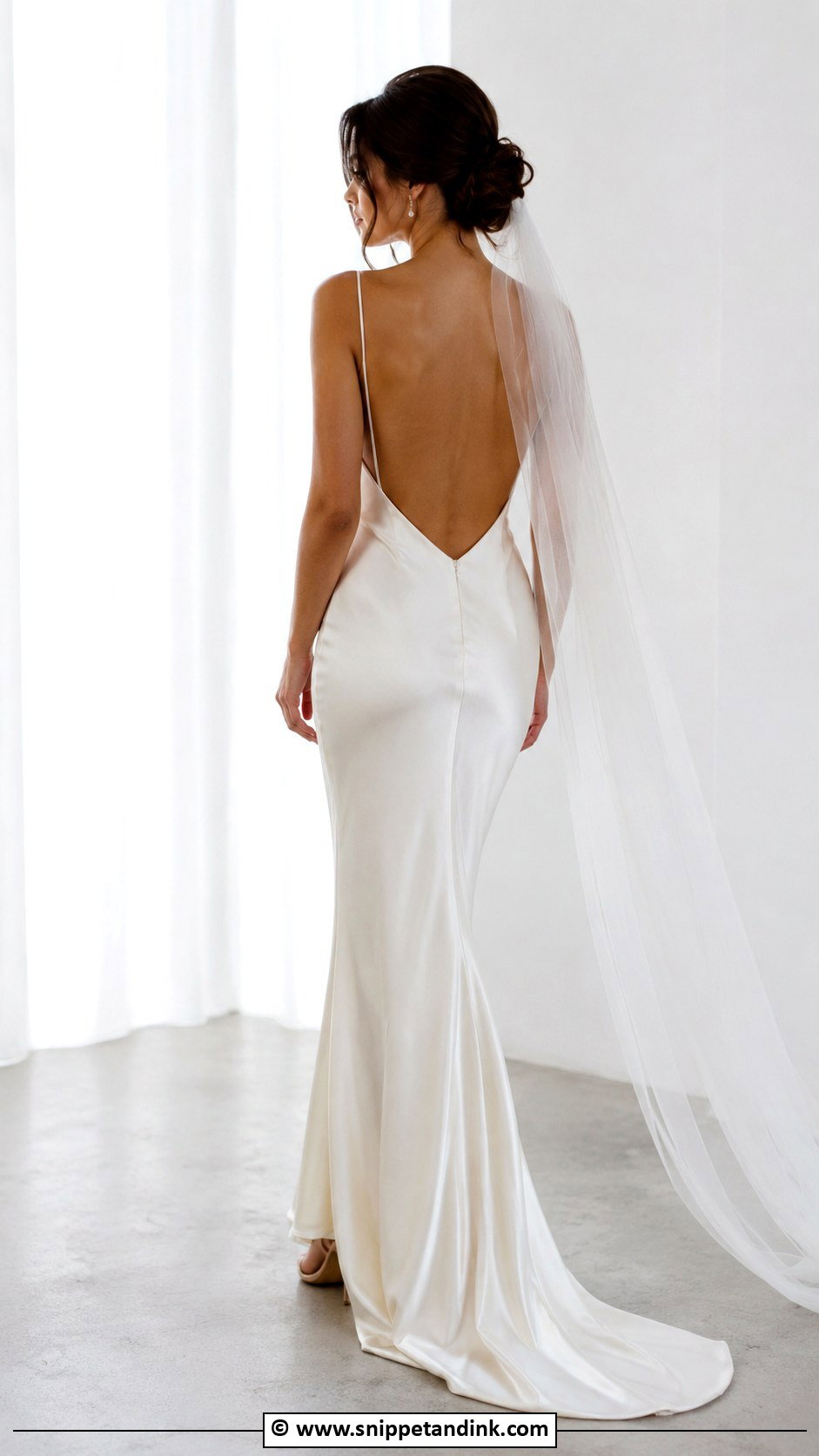Simple Wedding Dress With Low Back - Snippet and Ink - 30 Simple Timeless Wedding Dress Ideas
