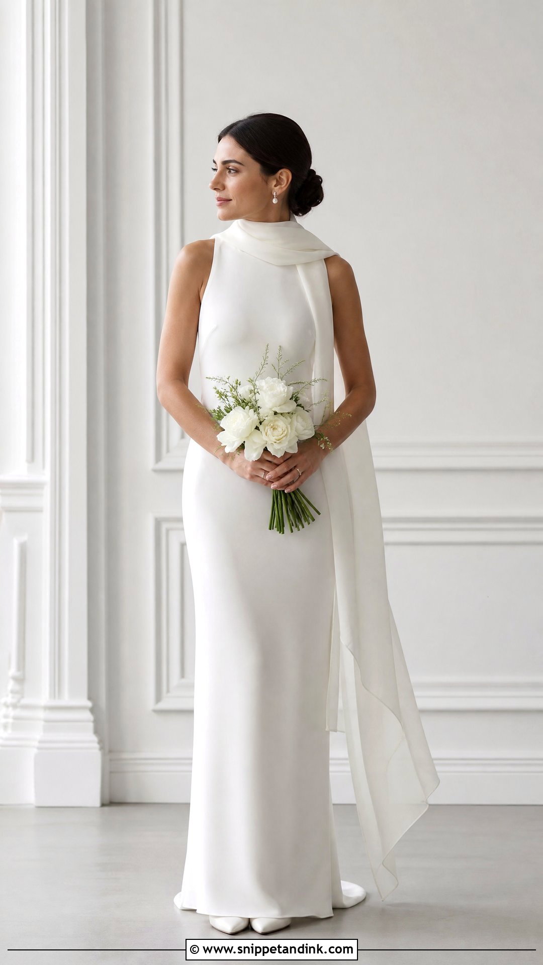 Simple Wedding Dress With Neck Scarf - Snippet and Ink - 25 Wedding Dress with Neck Scarf Ideas