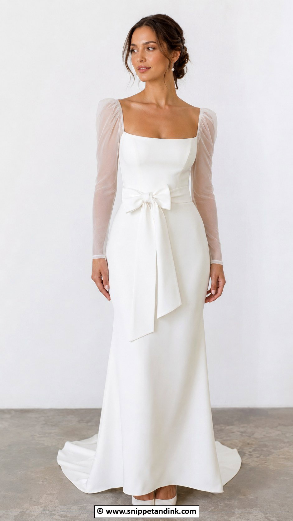 Simple Wedding Dress With Removable Accessories - Snippet and Ink - 30 2 in 1 Wedding Dress Ideas