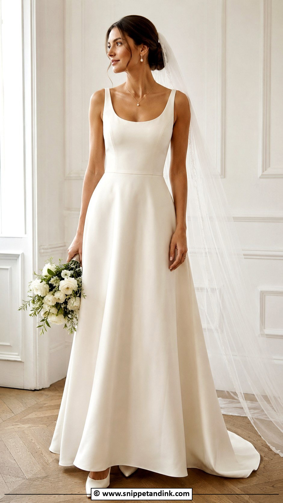 Simple Wedding Dress With Scoop Neck - Snippet and Ink - 30 Simple Timeless Wedding Dress Ideas