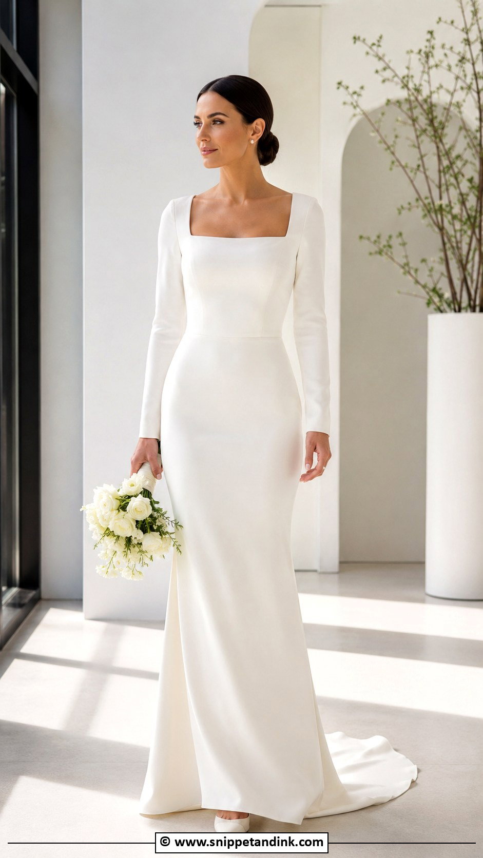 Simple Wedding Dress With Sleeves - Snippet and Ink - 35 Wedding Dresses with Sleeves
