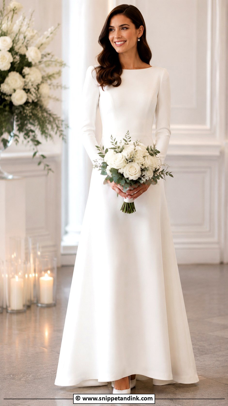 Simple Wedding Dress With Sleeves - Snippet and Ink - 35 Simple Wedding Dress Ideas