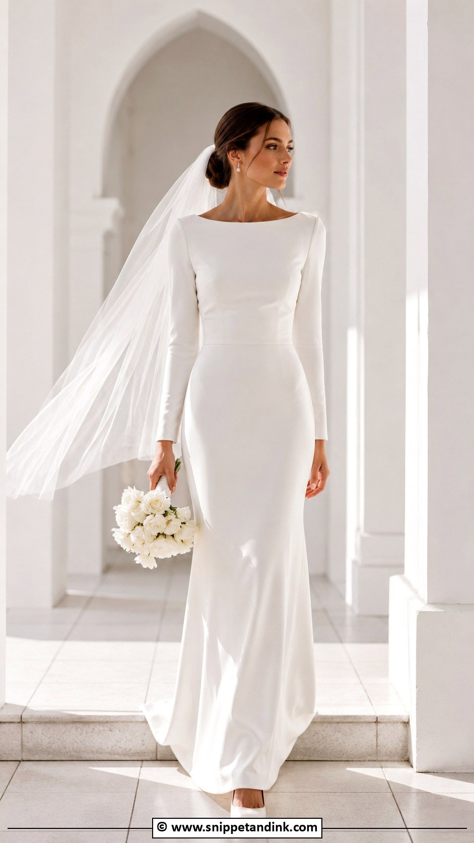 Simple Wedding Dress With Sleeves - Snippet and Ink - 30 Simple Timeless Wedding Dress Ideas