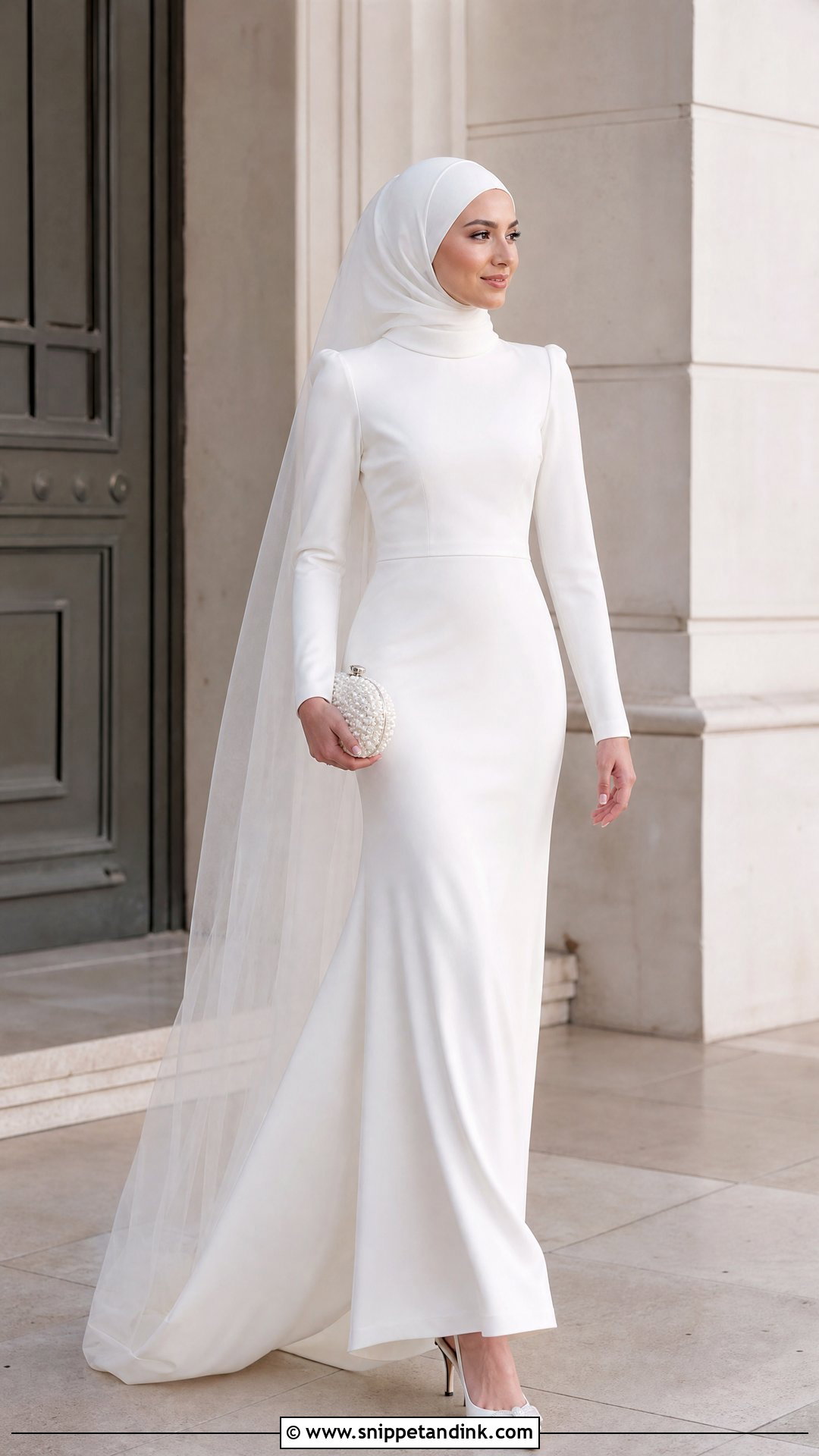 Simple Wedding Gown Hijab - Snippet and Ink - 25 Wedding Gown Hijab Ideas