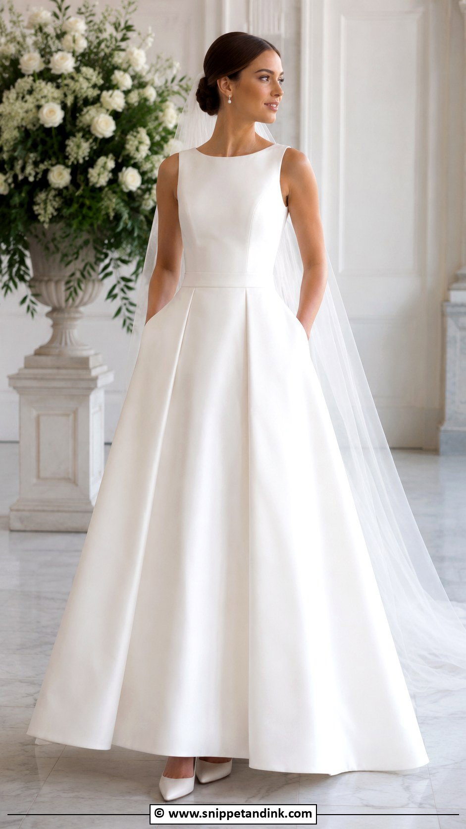 Simple Wedding Gown With Pockets - Snippet and Ink - 30 Simple Wedding Gowns