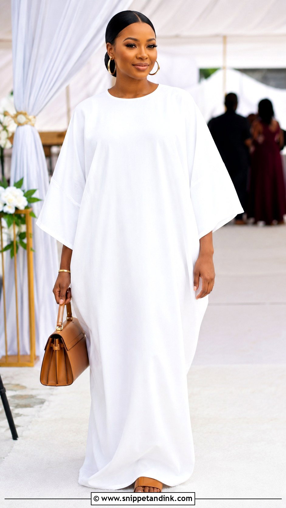 Simple White Bubu Gown - Snippet and Ink - 20 Bubu White Gown Styles