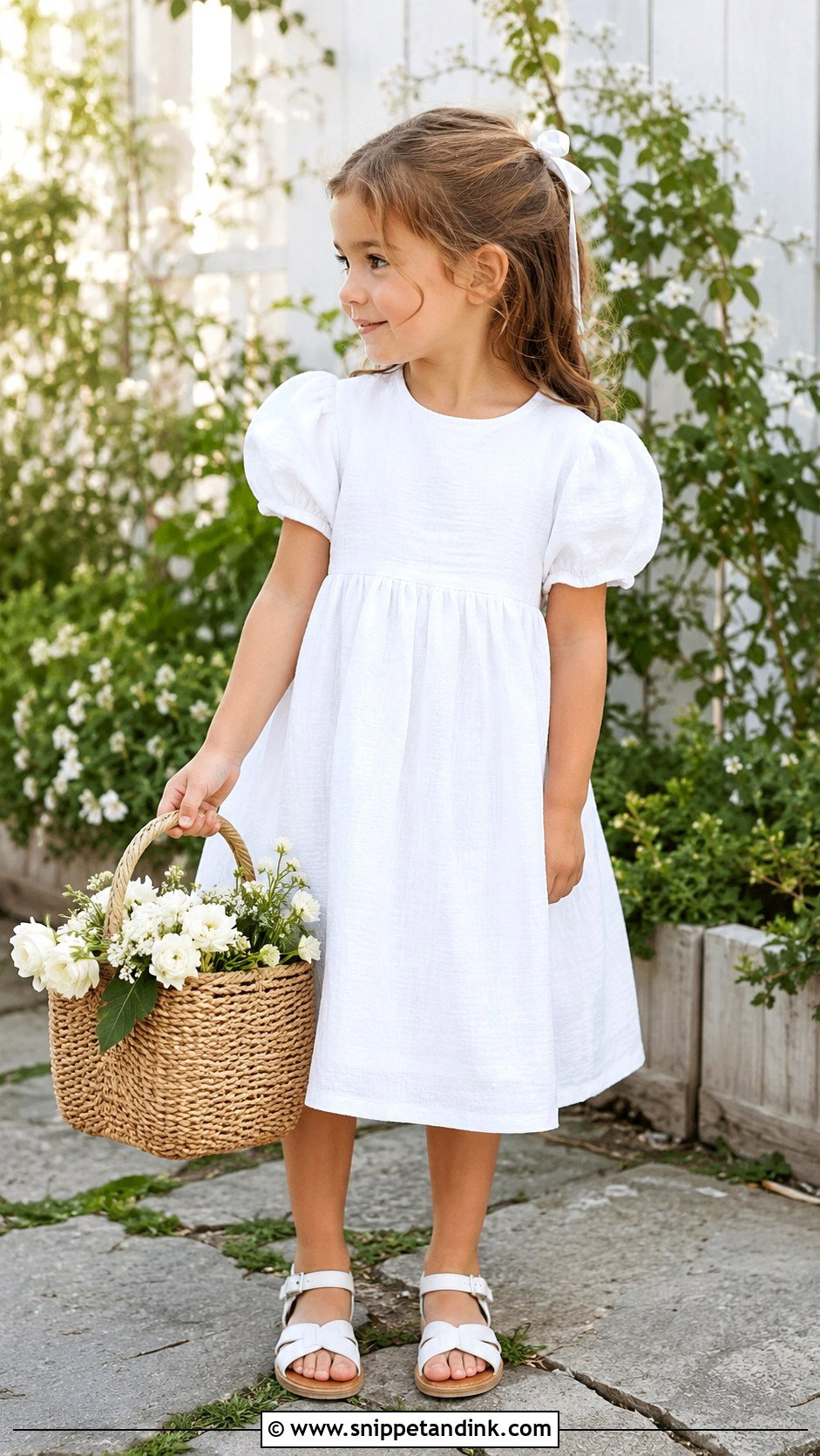 Simple White Cotton Flower Girl Dress - Snippet and Ink - 25 Wedding Dress for Girls Ideas