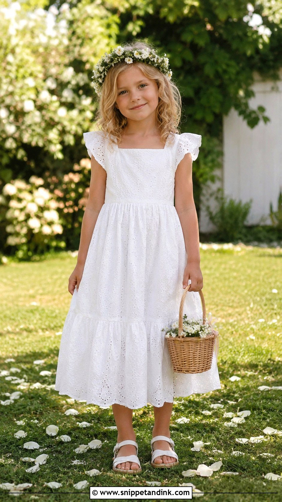 Simple White Cotton Wedding Dress - Snippet and Ink - 25 Wedding Dresses for Girls