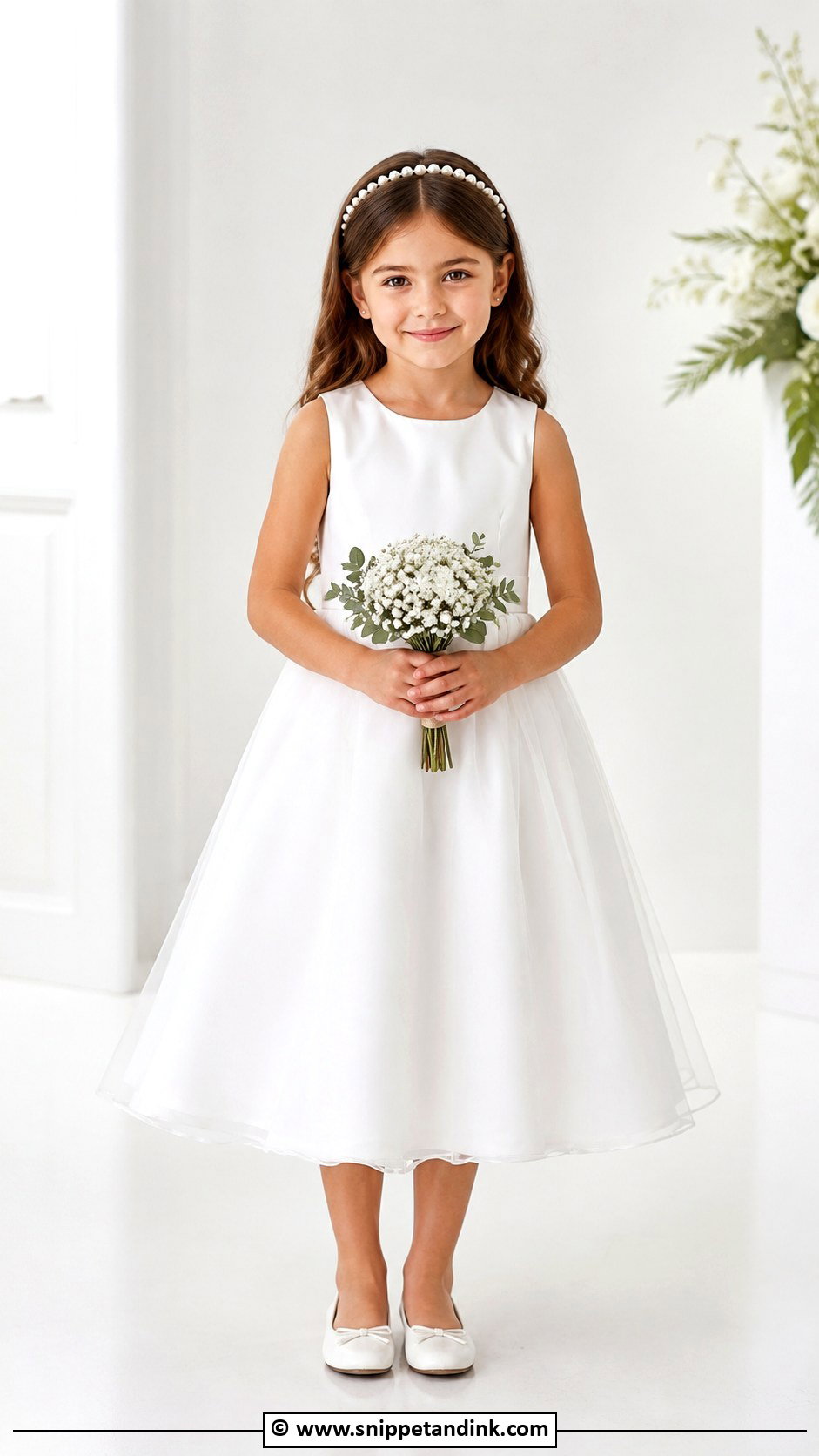 Simple White Flower Girl Dress - Snippet and Ink - 30 Wedding Dresses for Kids