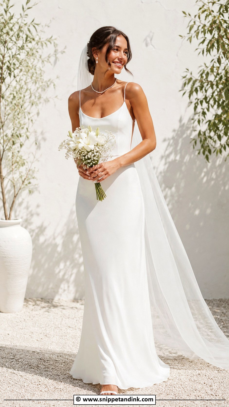 Simple White Maxi Wedding Dress - Snippet and Ink - 25 Informal Wedding Dresses