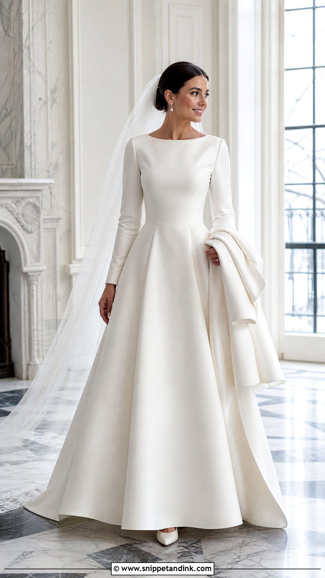 Simple Winter Long Sleeve Wedding Dress - Snippet and Ink - 20 Wedding Dresses Simple Long Sleeve