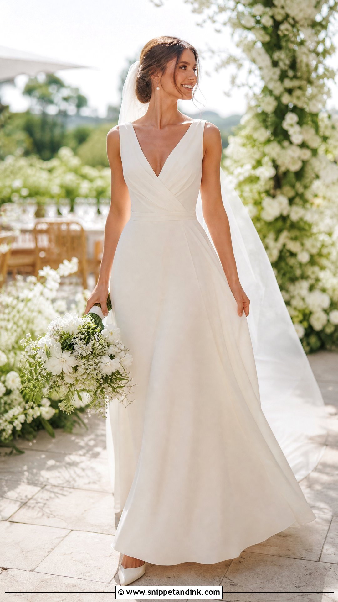 Simple Wrap Front Wedding Gown - Snippet and Ink - 20 Wedding Gown Simple Elegant Ideas