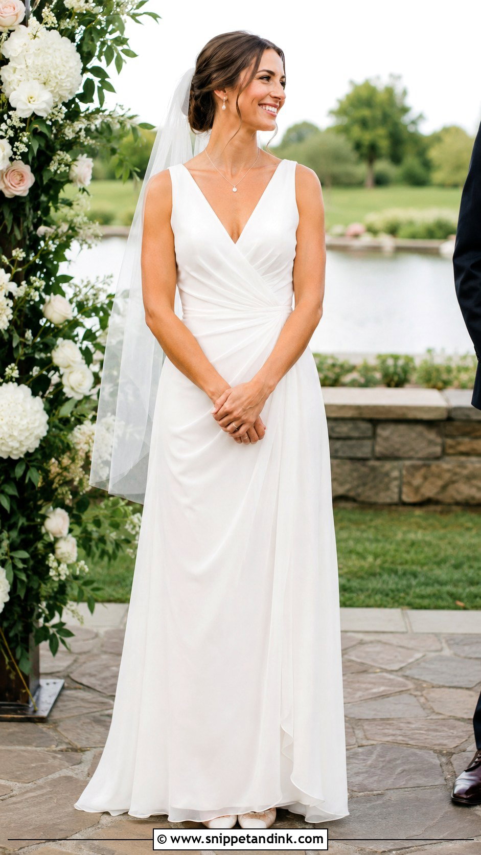 Simple Wrap Wedding Dress - Snippet and Ink - 20 Simple Flowy Wedding Dress Ideas
