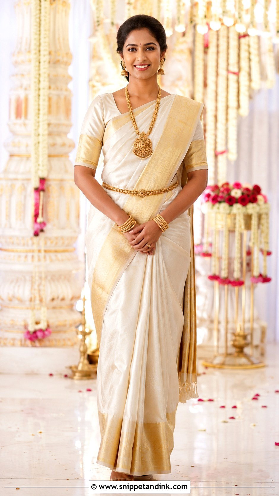 Simple Zari Border Wedding Blouse Design - Snippet and Ink - 25 Simple Wedding Blouse Designs