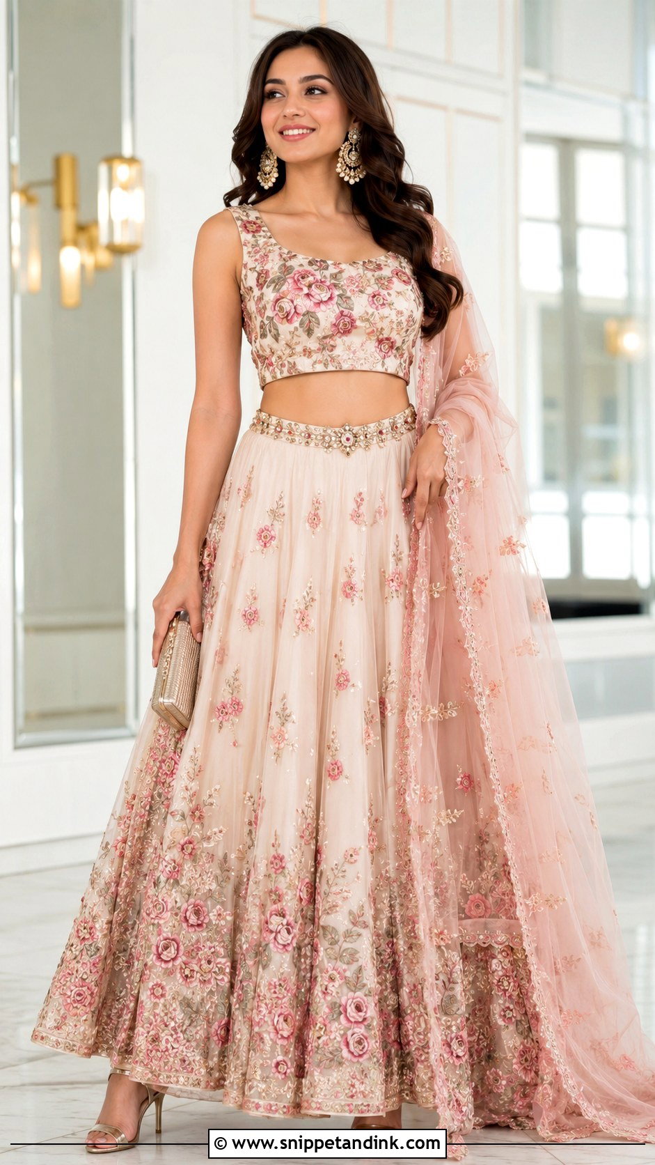 Sister Crop Top Skirt For Brother Wedding - Snippet and Ink - 30 Indian Brother Wedding Dress for Sister Ideas