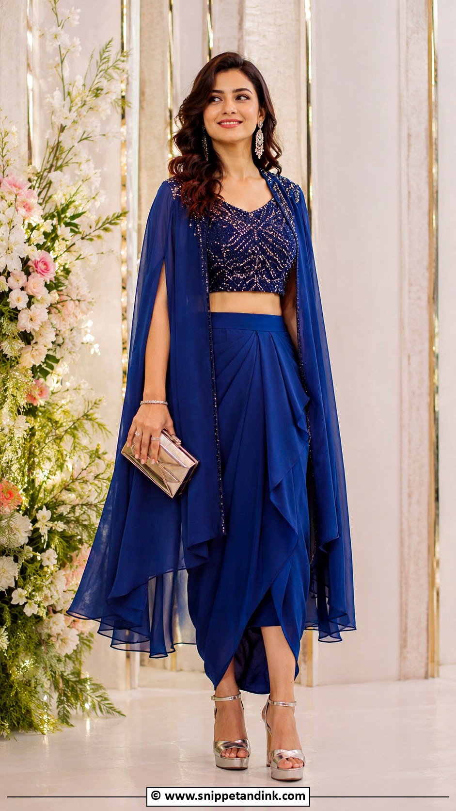 Sister Of Groom Indo Western Outfit - Snippet and Ink - 30 Brothers Wedding Outfit for Sister Ideas