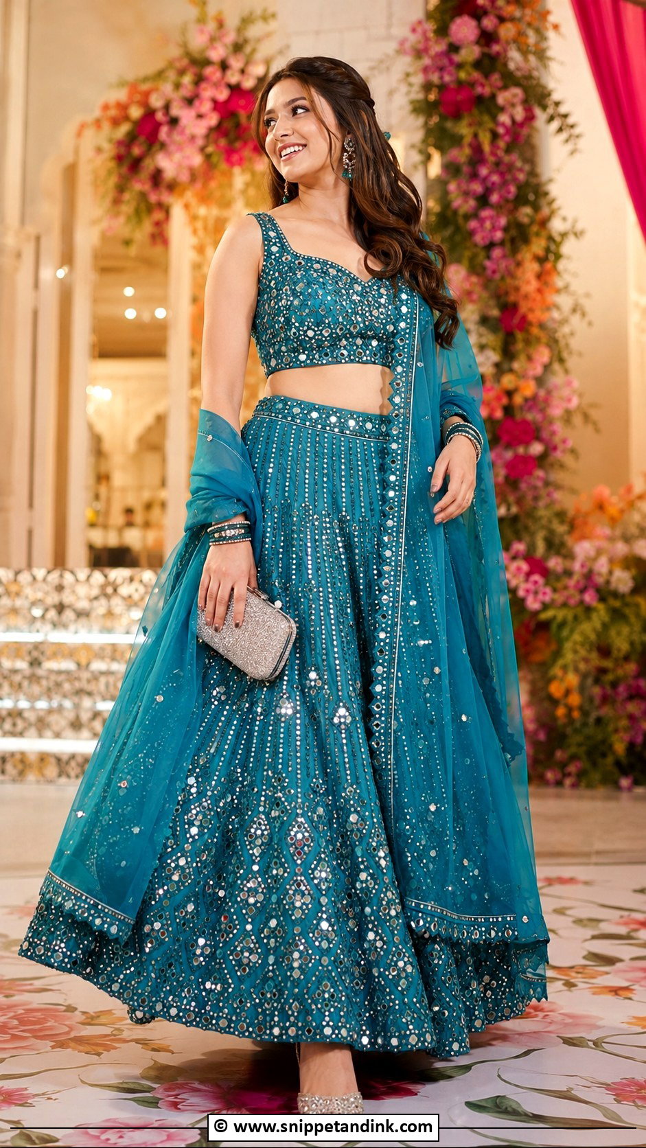 Sister Of Groom Mirror Work Outfit - Snippet and Ink - 30 Brothers Wedding Outfit for Sister Ideas