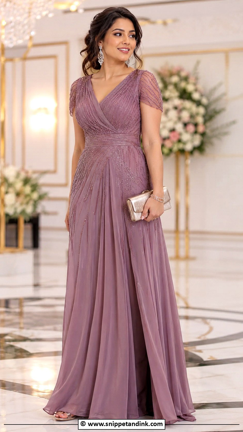 Sister Of Groom Reception Gown Outfit - Snippet and Ink - 30 Brothers Wedding Outfit for Sister Ideas
