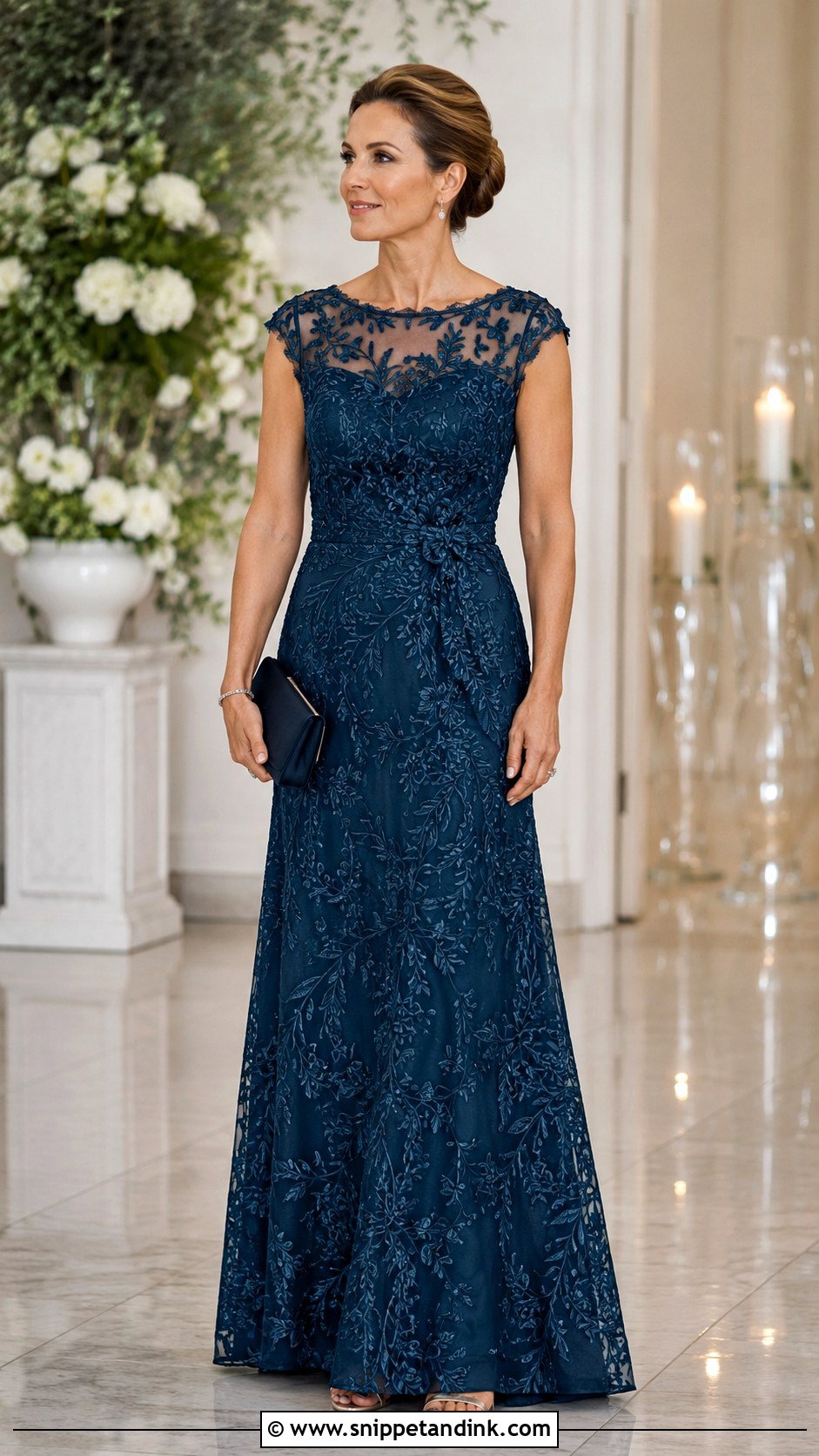 Sister Of The Bride Embroidered Gown - Snippet and Ink - 20 Brides Sister Dress Ideas