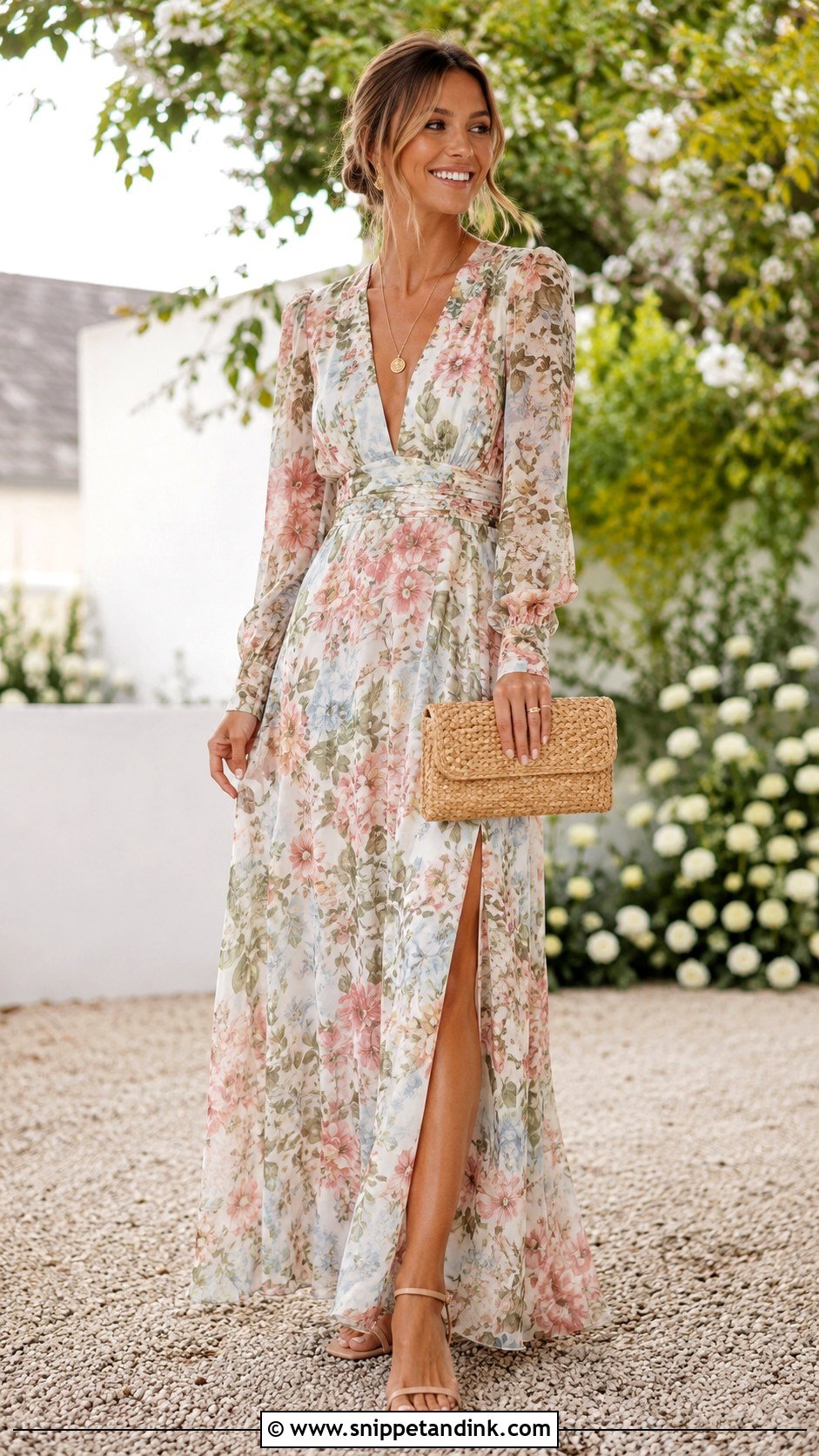 Sister Of The Bride Floral Maxi Dress - Snippet and Ink - 20 Brides Sister Dress Ideas