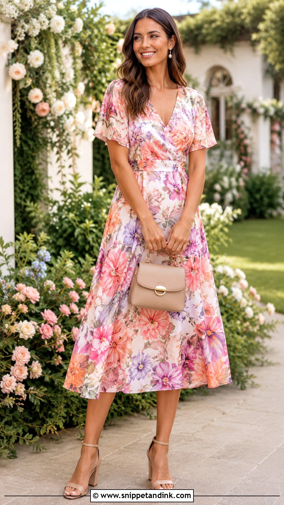 Sister Of The Bride Floral Midi Dress - Snippet and Ink - 20 Sister Bride Ideas
