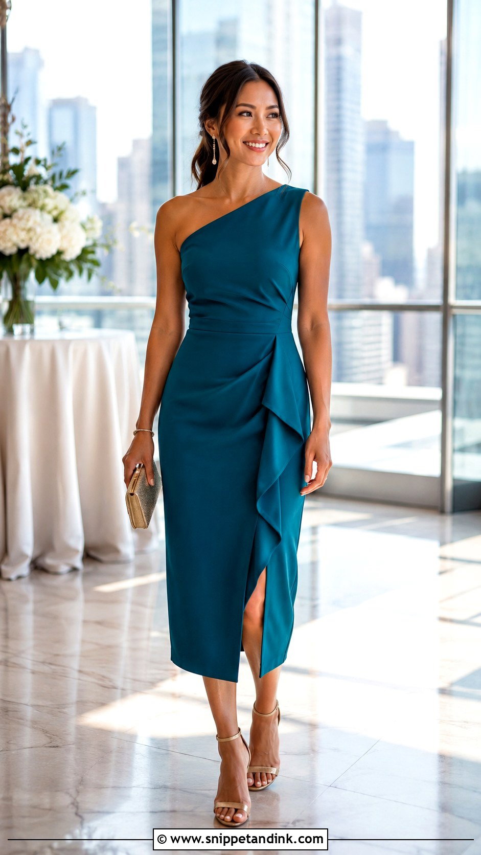 Sister Of The Bride One Shoulder Dress - Snippet and Ink - 25 Sister of the Bride Ideas