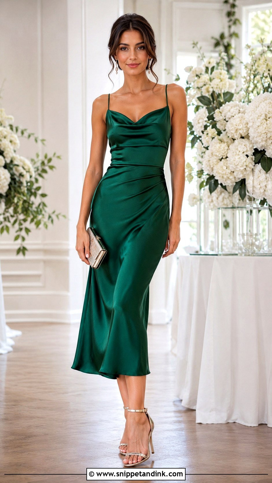 Sister Of The Bride Satin Midi Dress - Snippet and Ink - 20 Brides Sister Dress Ideas