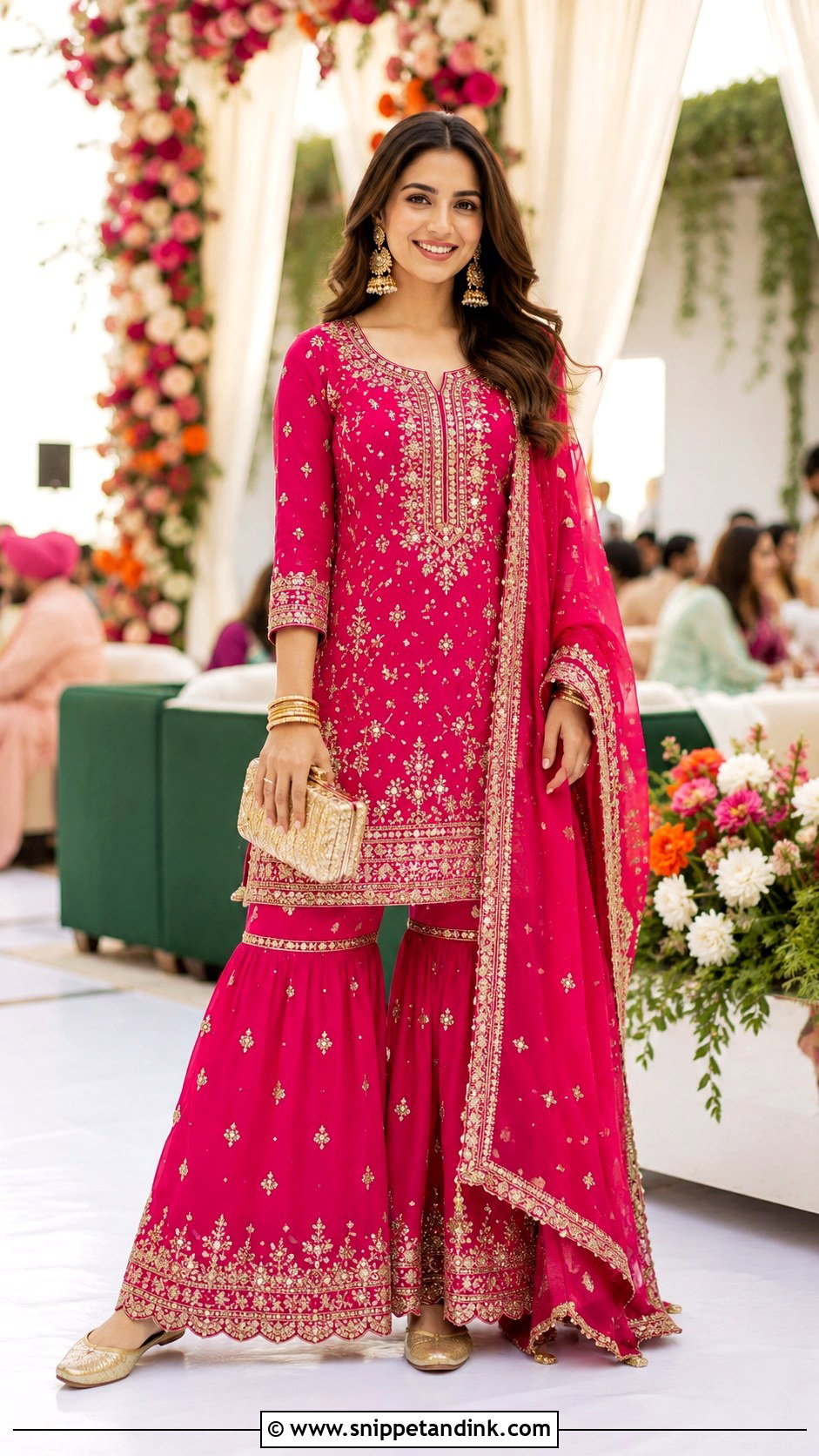 Sister Of The Bride Sharara For Sikh Wedding - Snippet and Ink - 25 Sikh Wedding Dress Ideas