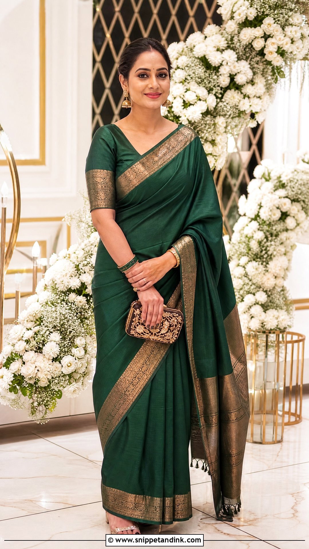 Sister Of The Bride Silk Saree Outfit - Snippet and Ink - 20 Bride Sister Wedding Outfit Ideas