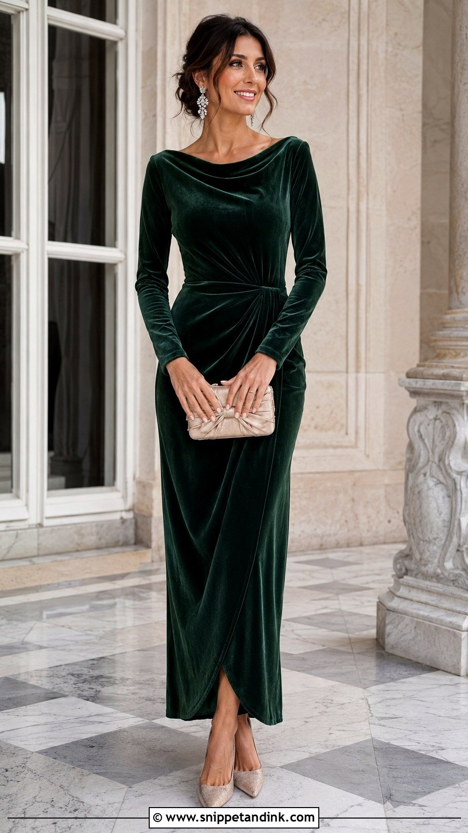 Sister Of The Bride Velvet Gown - Snippet and Ink - 20 Sister Bride Ideas
