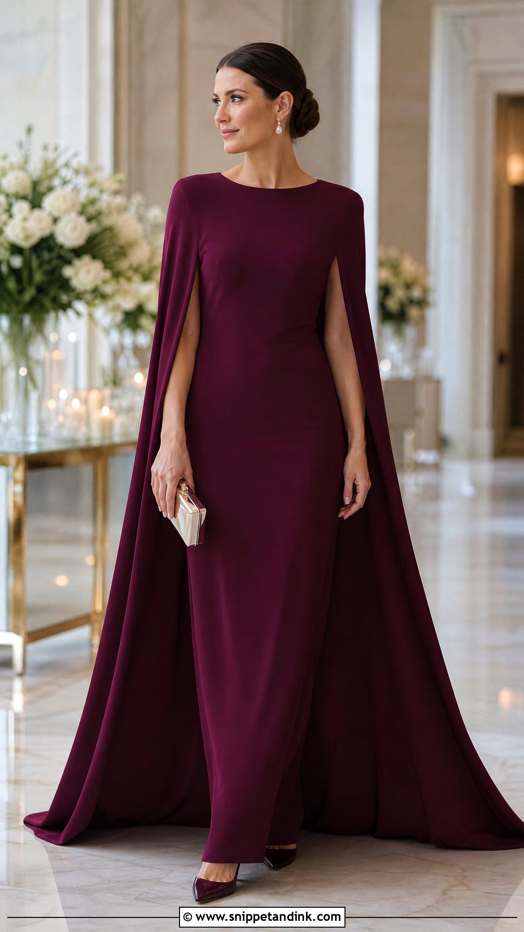 Sister of the Bride Cape Gown - Snippet and Ink - 25 Wedding Dress for Bride Sister Ideas